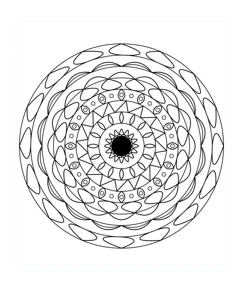 Sacred Ornamental Mandala Coloring Page