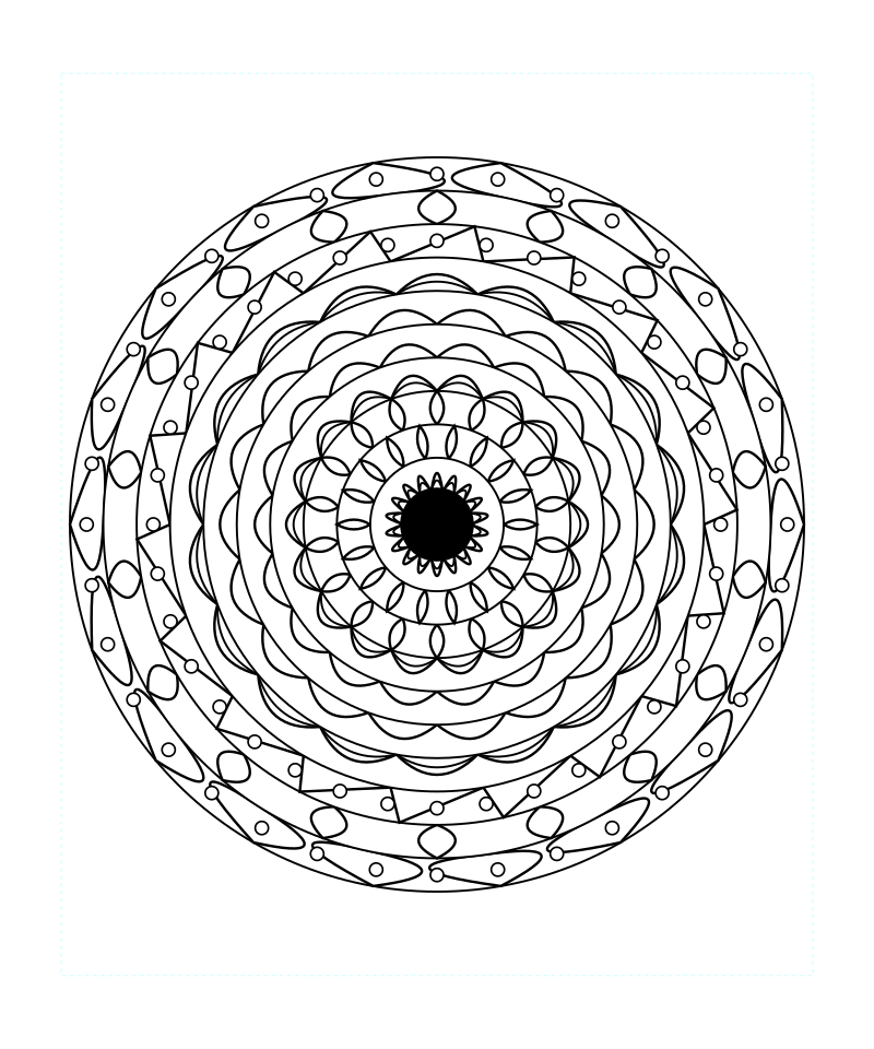 Sacred Peace Flower Mandala Coloring Page