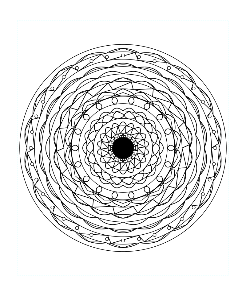 Sacred Peace Geometry Mandala Coloring Page