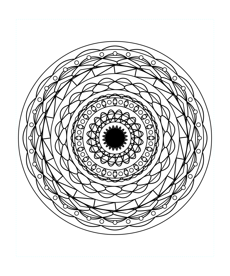 Sacred Radiant Star Mandala Coloring Page