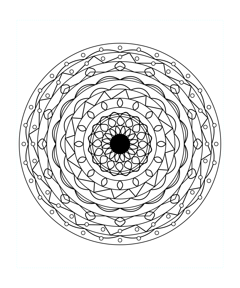 Sacred Serenity Flower Mandala Coloring Page