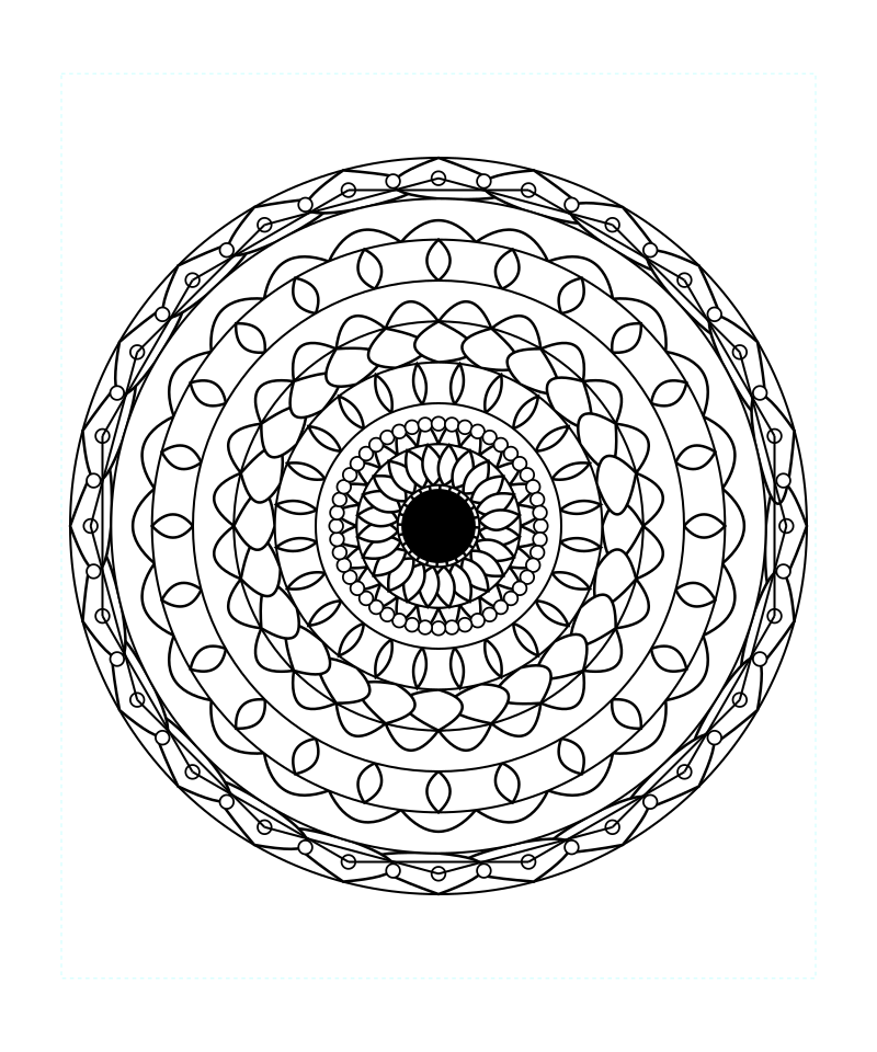 Sacred Serenity Geometry Mandala Coloring Page