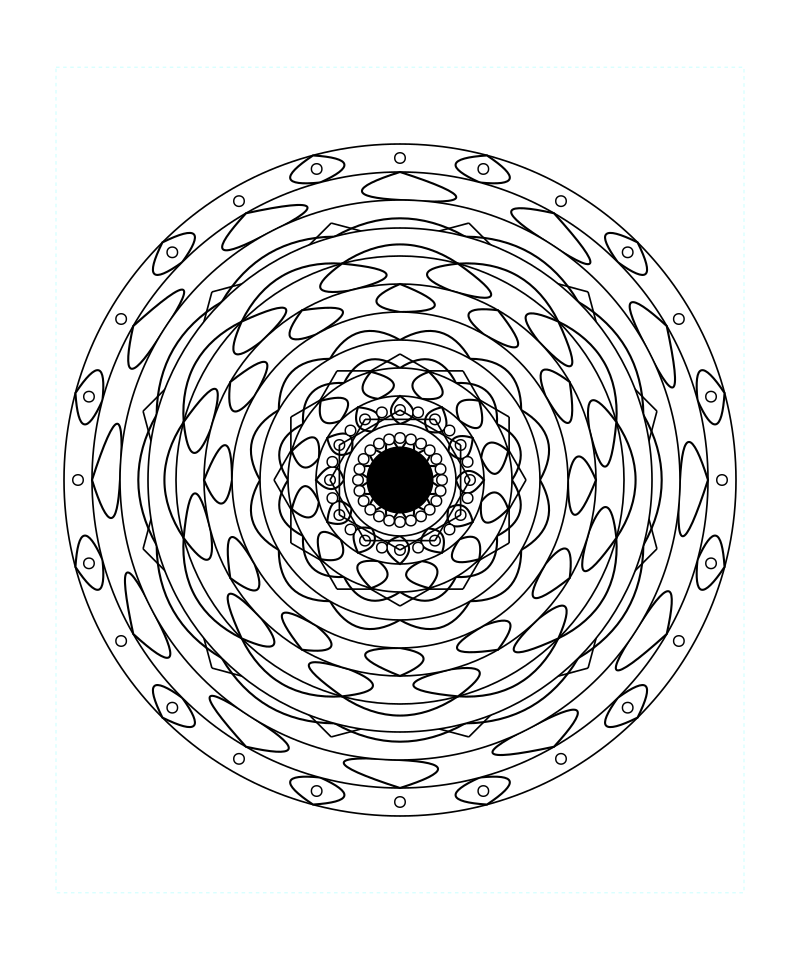 Sacred Serenity Symmetry Mandala Coloring Page