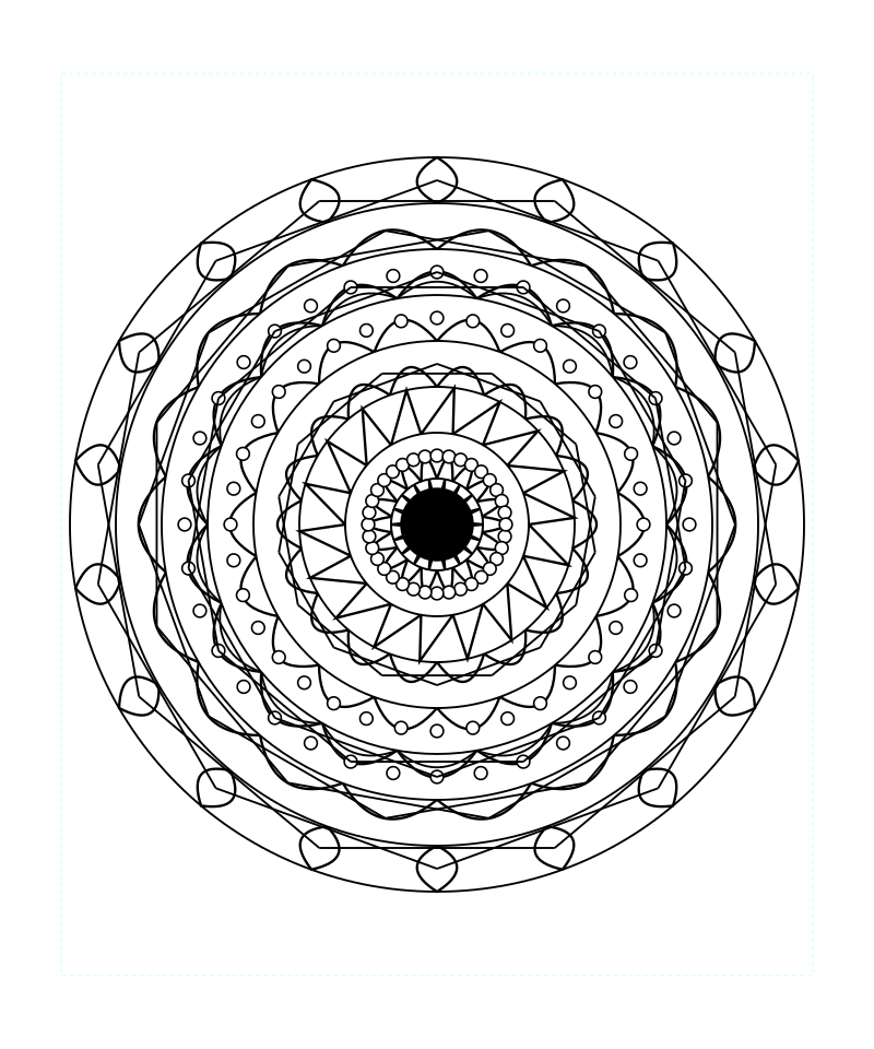 Sacred Solar Pattern Mandala Coloring Page