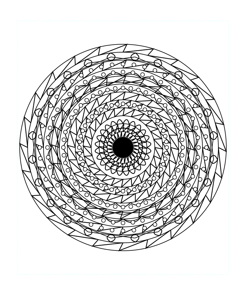 Sacred Spirit Flower Mandala Coloring Page