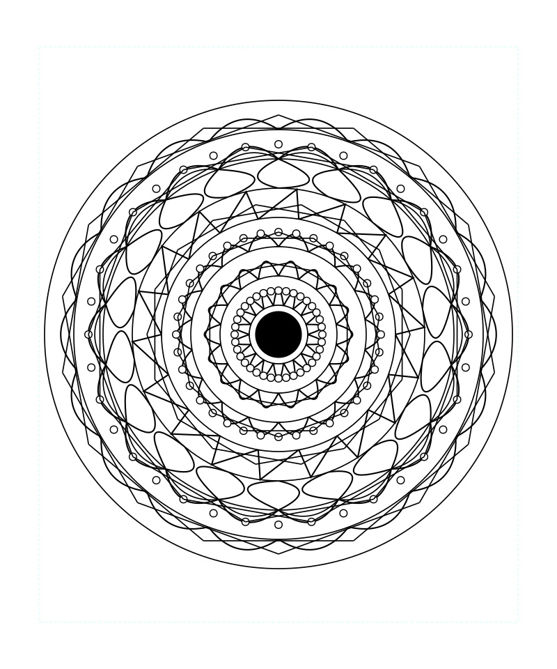 Sacred Spirit Geometry Mandala Coloring Page