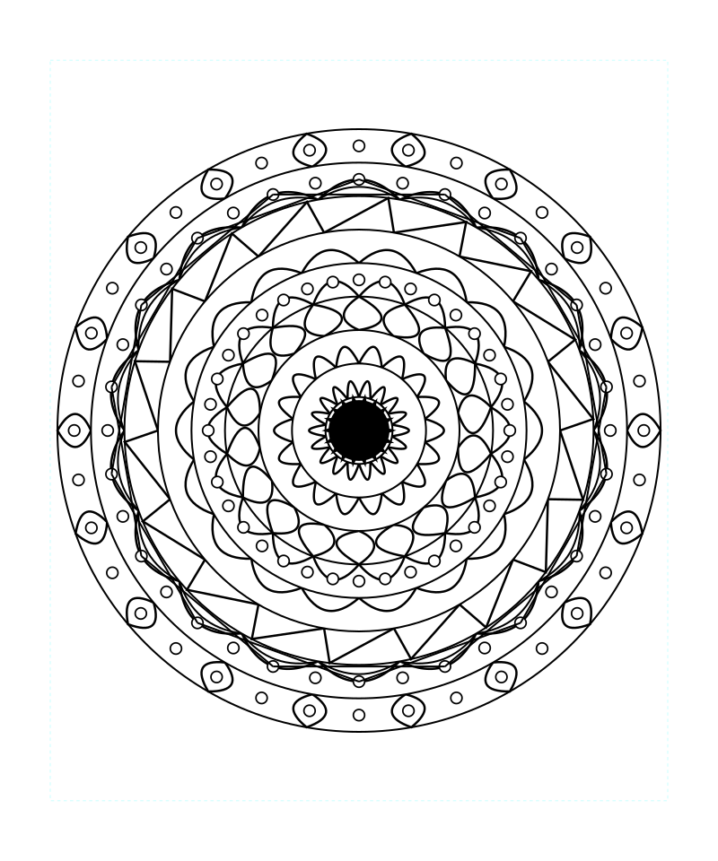Sacred Spirit Mandala Coloring Page