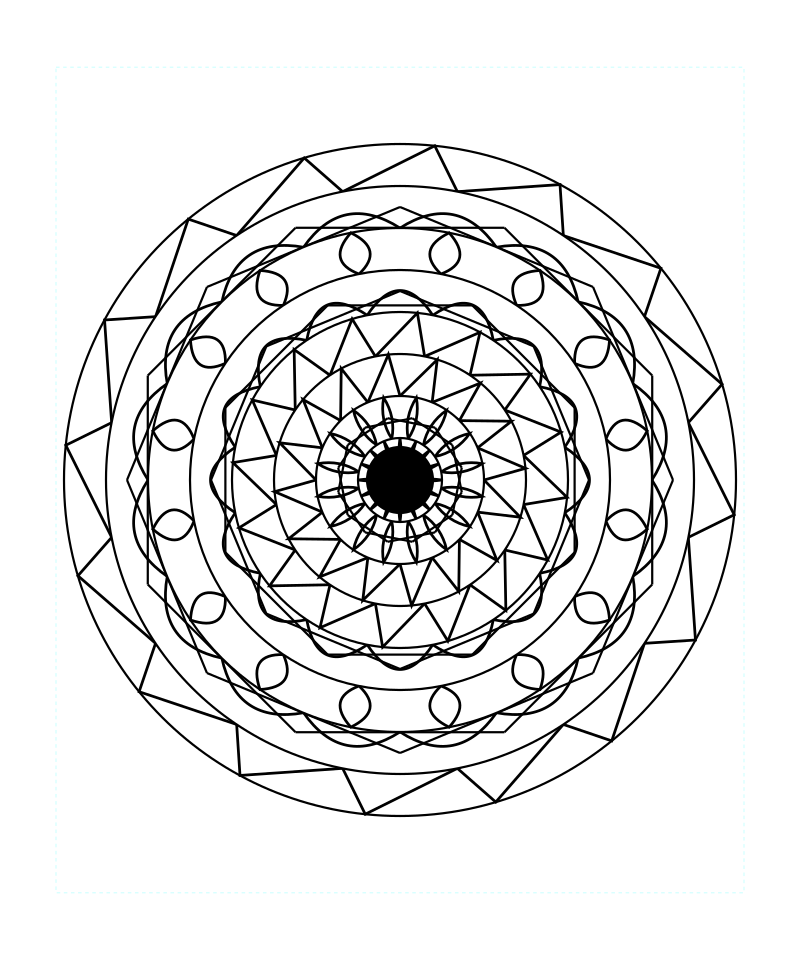 Sacred Spirit Symmetry Mandala Coloring Page
