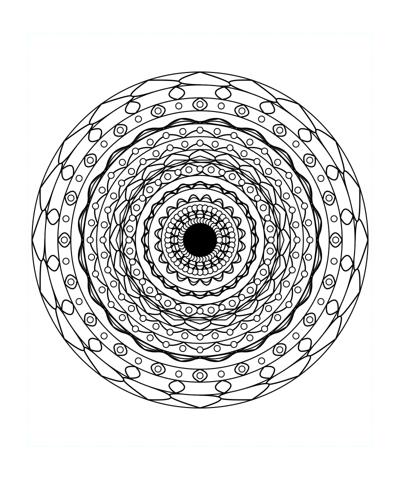 Sacred Star Circle Mandala Coloring Page