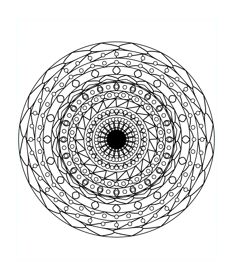Sacred Star Mandala Coloring Page