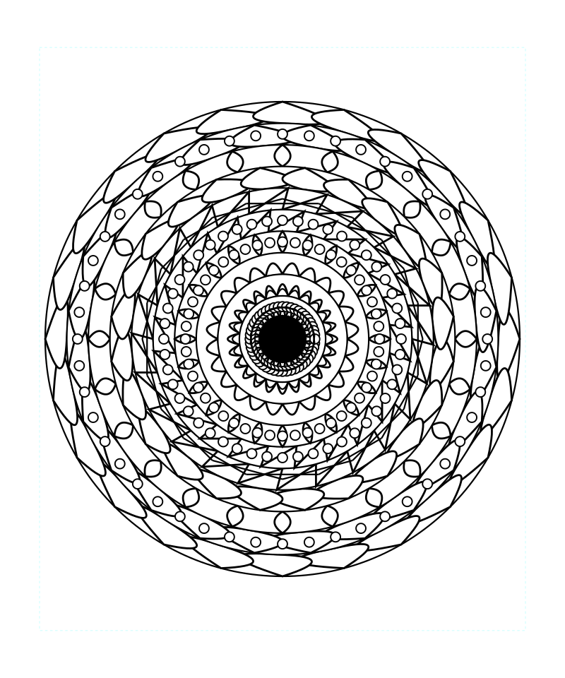 Sacred Sunburst Mandala Coloring Page