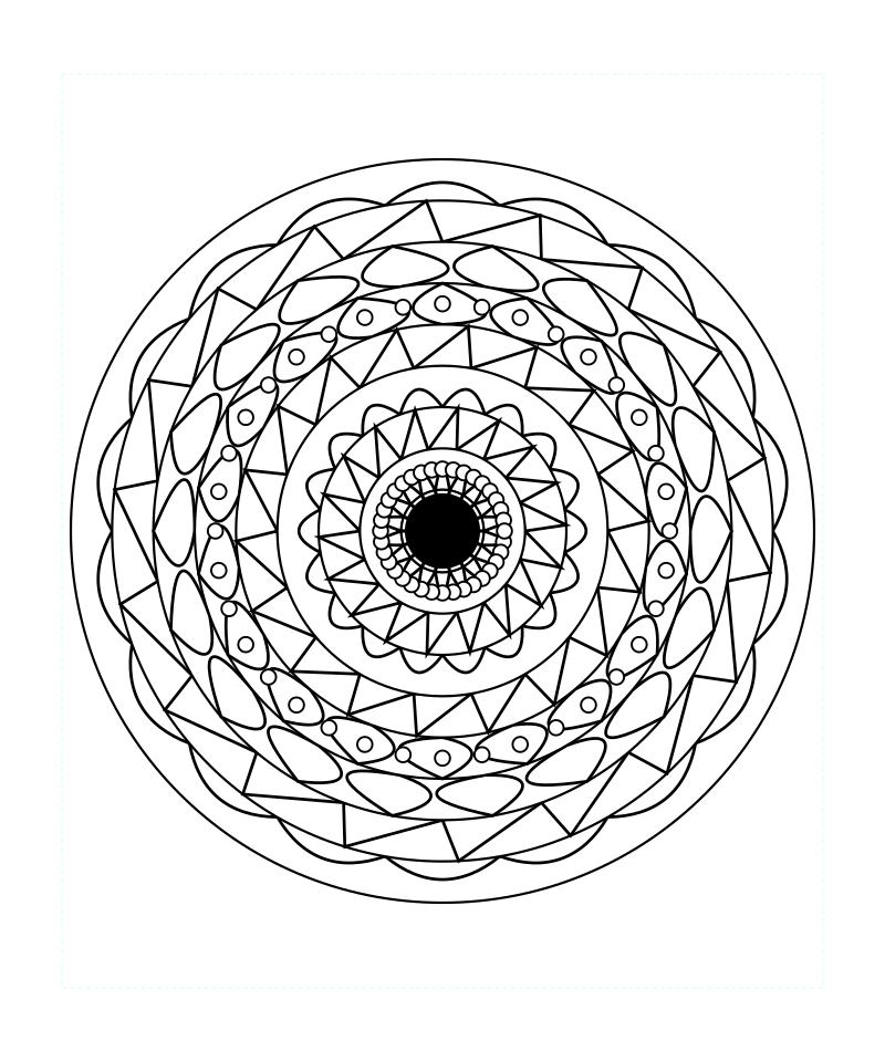 Sacred Symmetry Flower Mandala Coloring Page