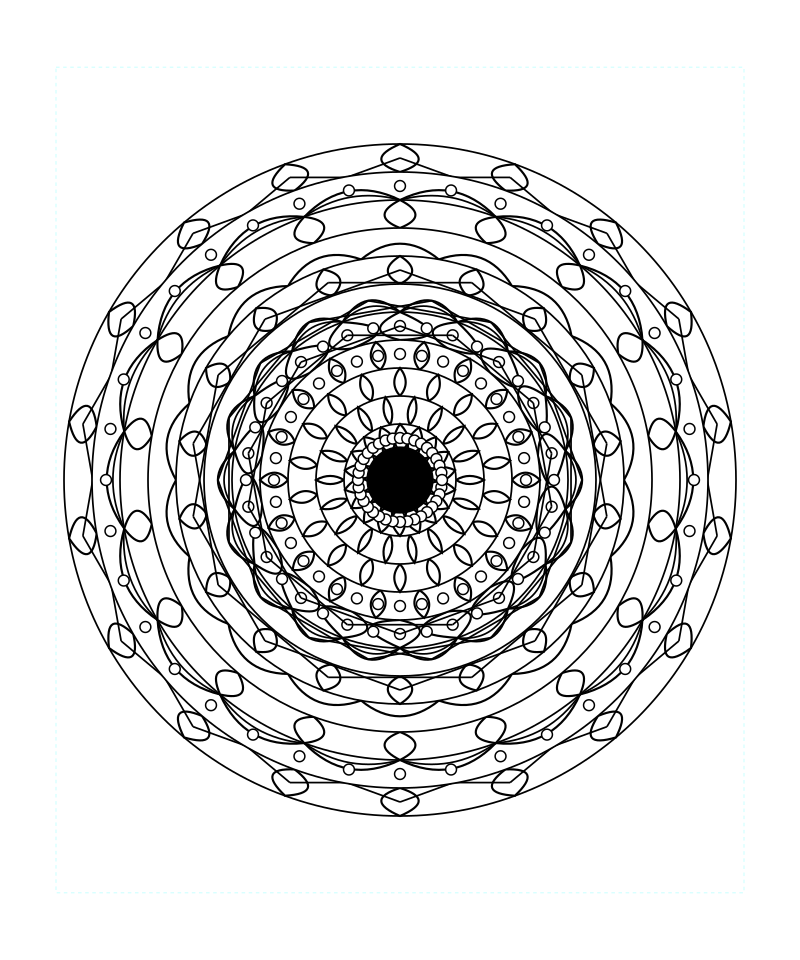 Sacred Symmetry Lotus Mandala Coloring Page