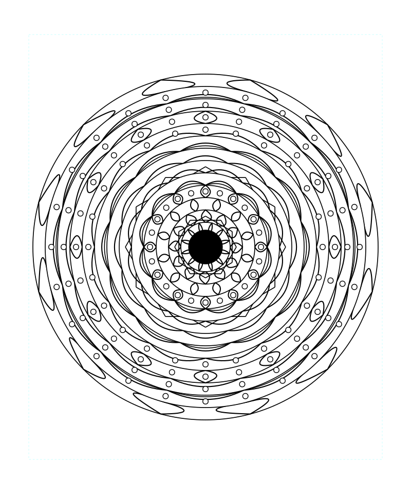 Sacred Temple Mandala Coloring Page