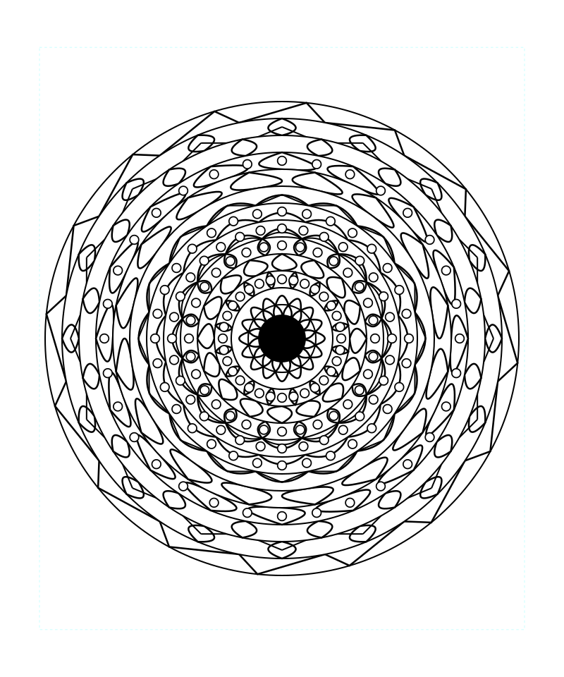 Sacred Timeless Mandala Coloring Page