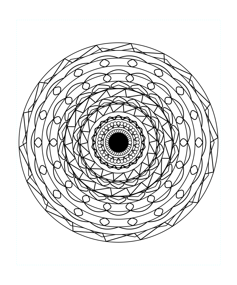 Sacred Tranquil Star Mandala Coloring Page