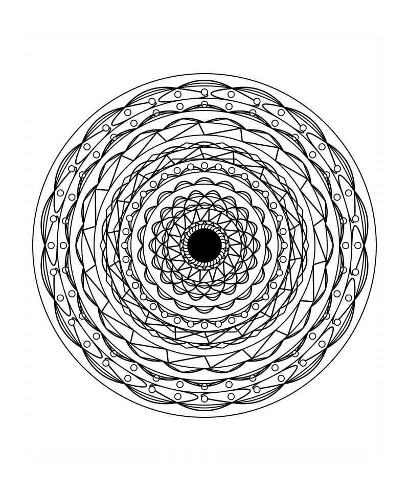 Sacred Universe Geometry Pattern Coloring Page