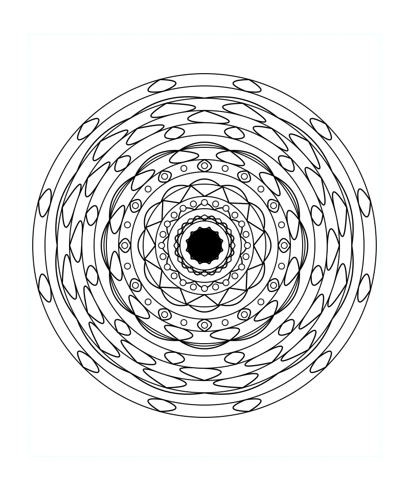 Sacred Zen Geometry Pattern Coloring Page