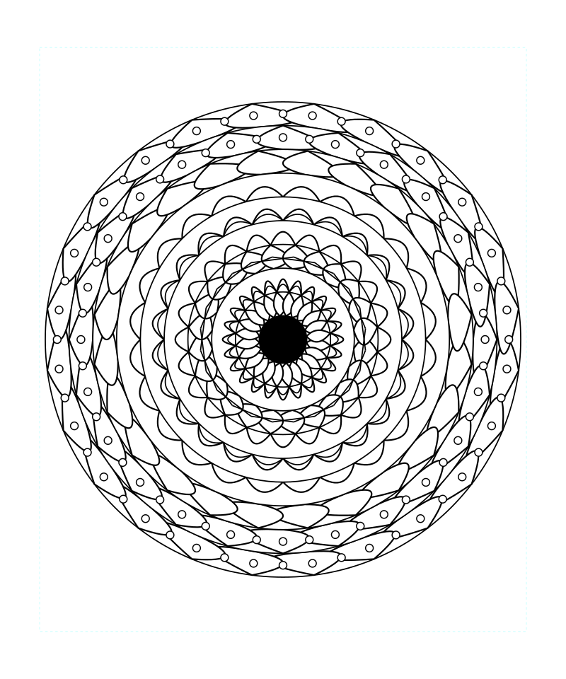 Sacred Zen Mandala Coloring Page