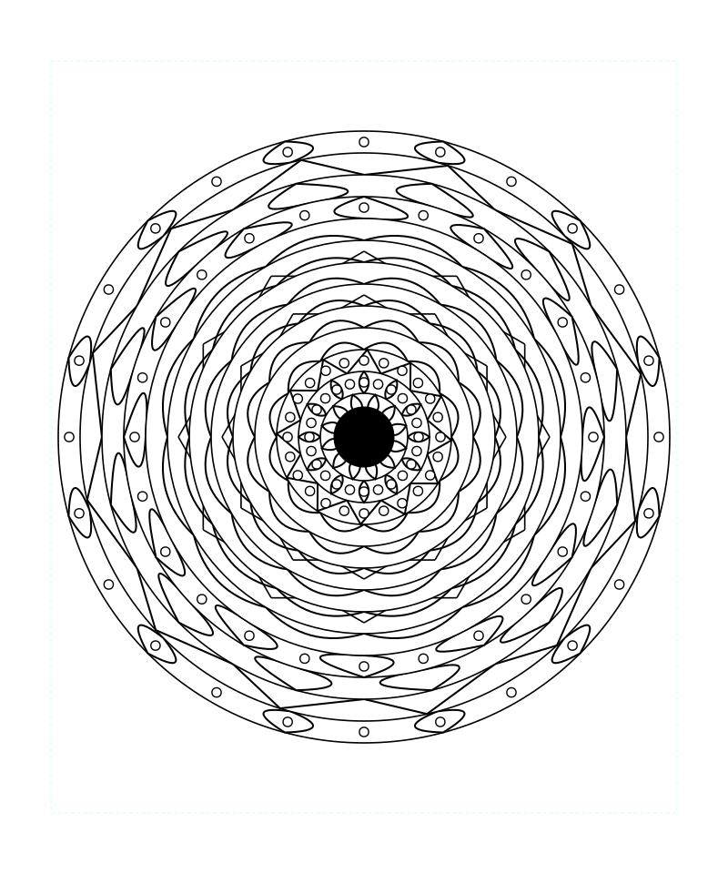 Serenity Sacred Geometry Mandala Coloring Page