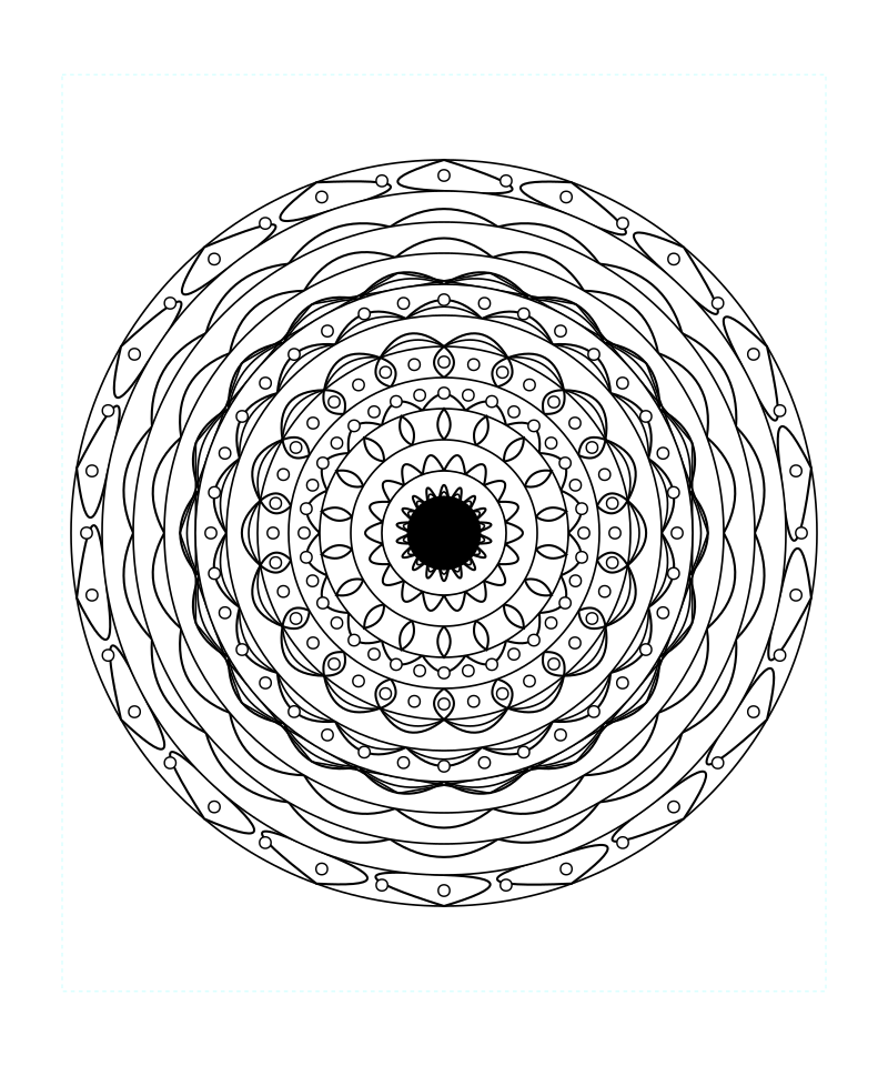 Solar Sacred Geometry Mandala Coloring Page