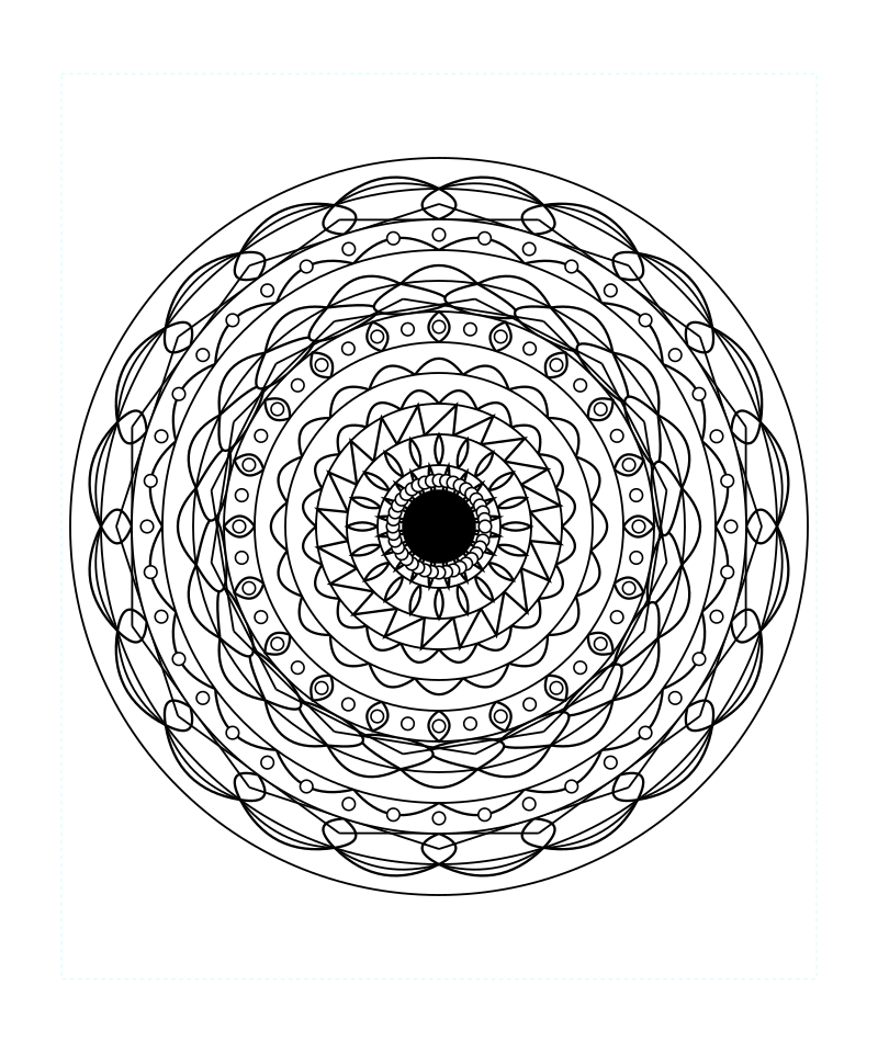 Spiritual Circle Mandala Coloring Page