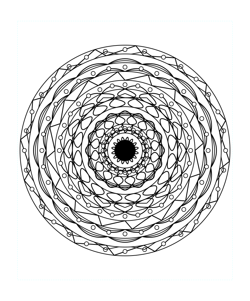 Star Sacred Geometry Mandala Adult Coloring Page Download