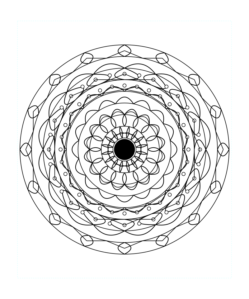 Star Sacred Geometry Mandala Adult Coloring Page