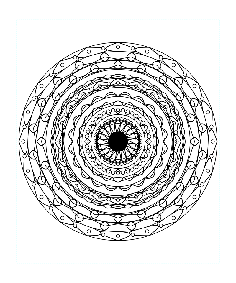 Star Sacred Geometry Mandala Coloring Page Free Printable Svg