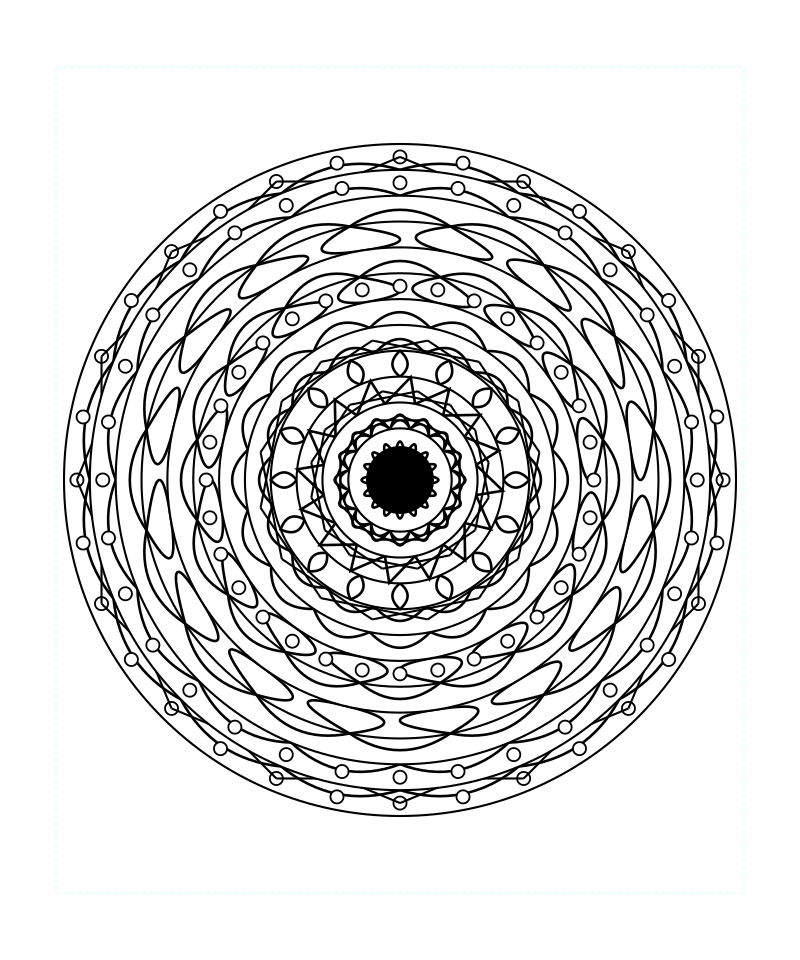 Star Sacred Geometry Mandala Coloring Page