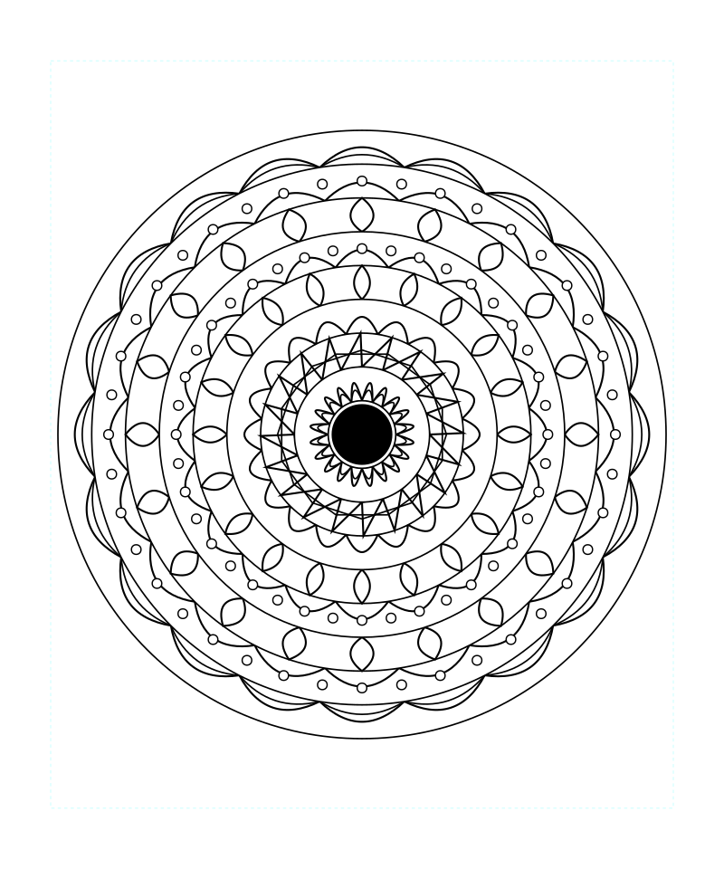 Star Sacred Geometry Mandala Free Printable Svg