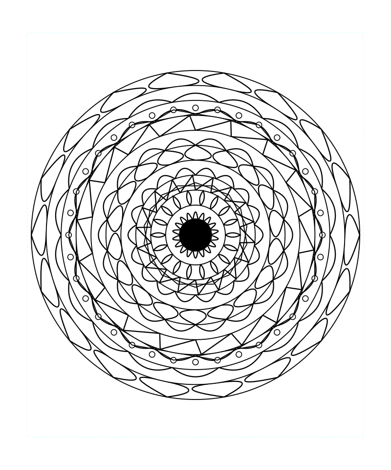 Star Sacred Geometry Mandala Intricate Coloring Page