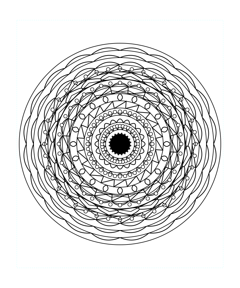 Star Sacred Geometry Mandala Meditation Coloring Page