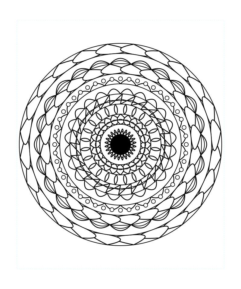 Star Sacred Geometry Mandala Mindfulness Coloring Page