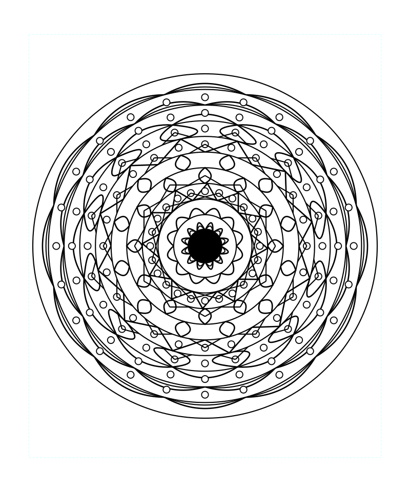 Star Sacred Geometry Mandala Printable Coloring Page