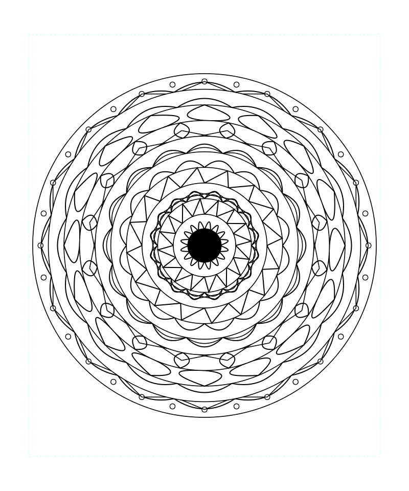 Star Sacred Geometry Mandala Relaxing Coloring Page