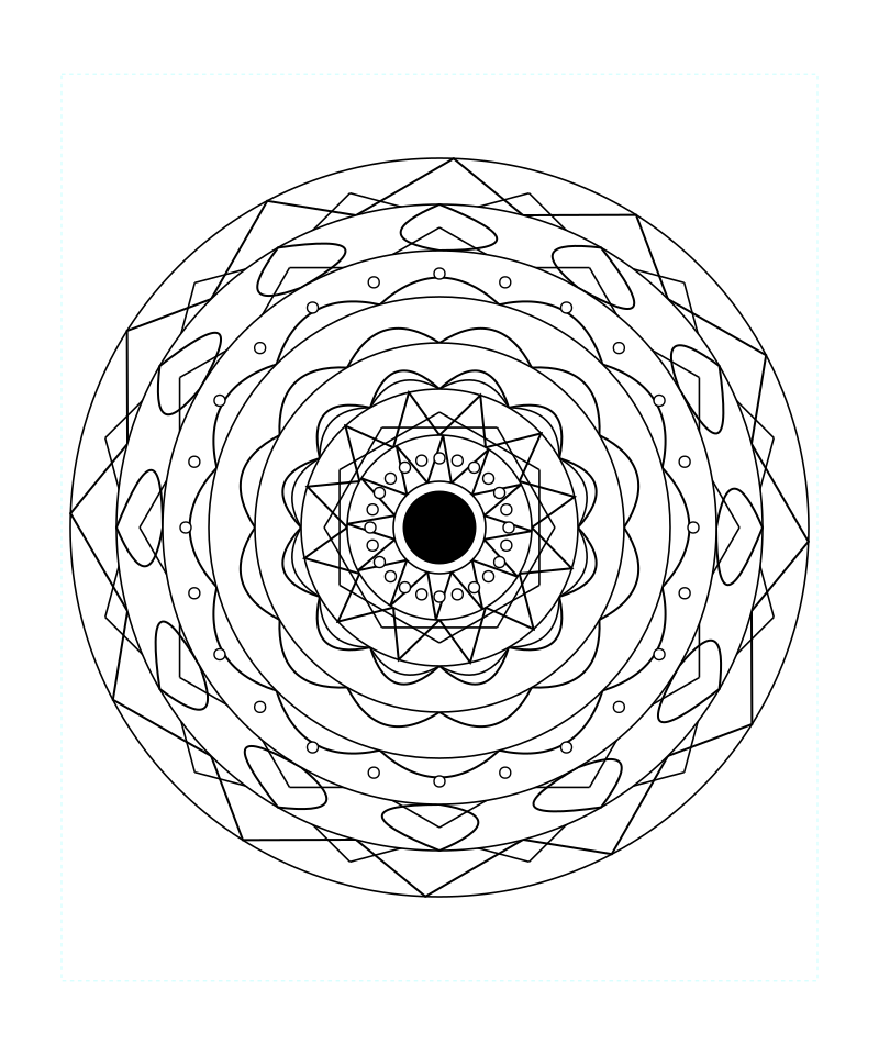 Timeless Sacred Geometry Mandala Coloring Page