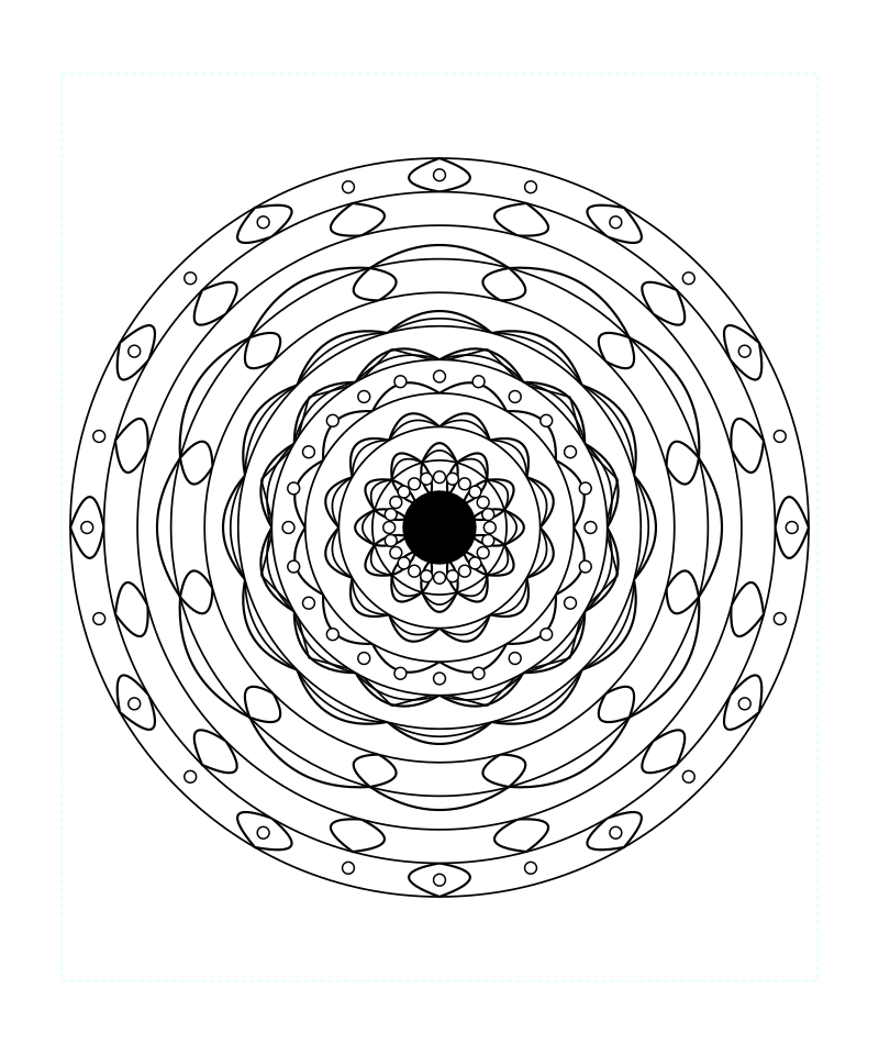 Universe Sacred Geometry Mandala Coloring Page