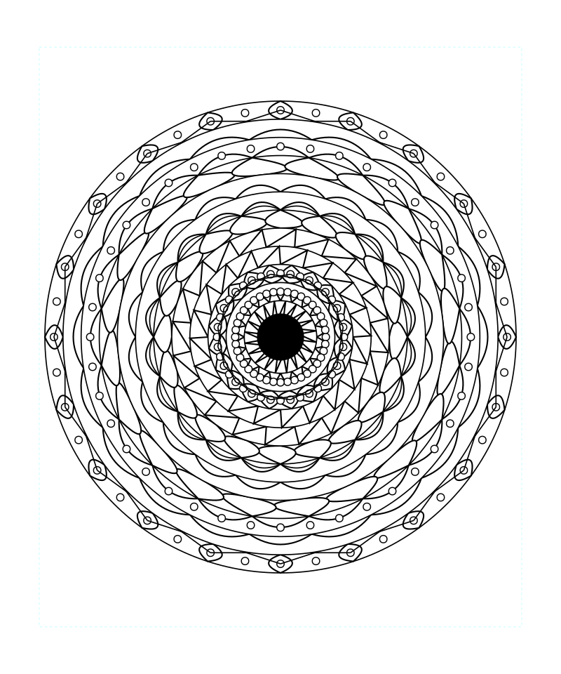 Zen Sacred Geometry Mandala Coloring Page
