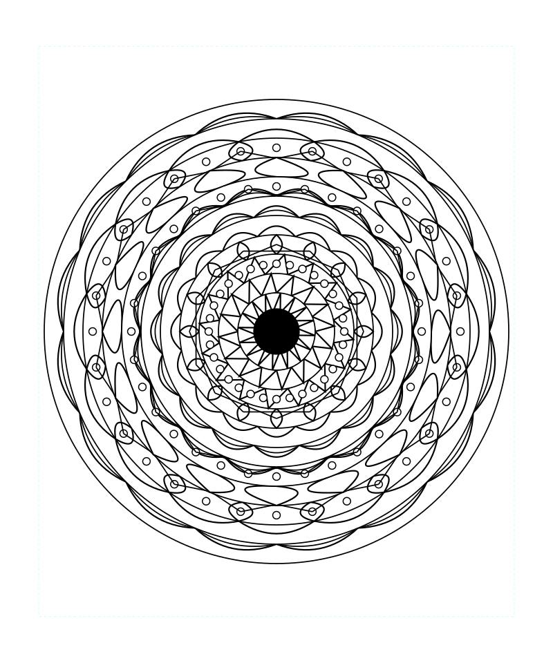 Zen Sacred Geometry Mandala Intricate Coloring Page