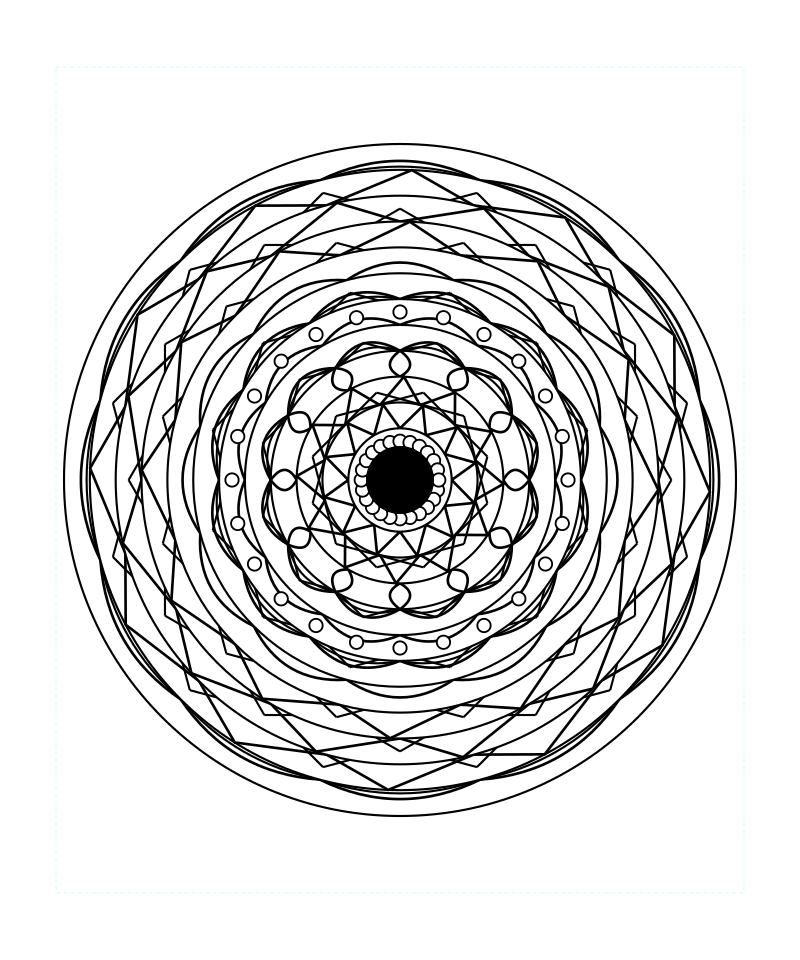 Zen Sacred Geometry Mandala Meditation Coloring Page