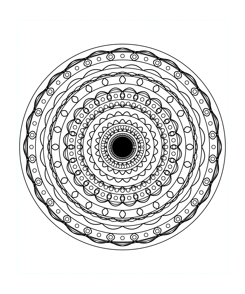 Zen Sacred Geometry Mandala Mindfulness Coloring Page